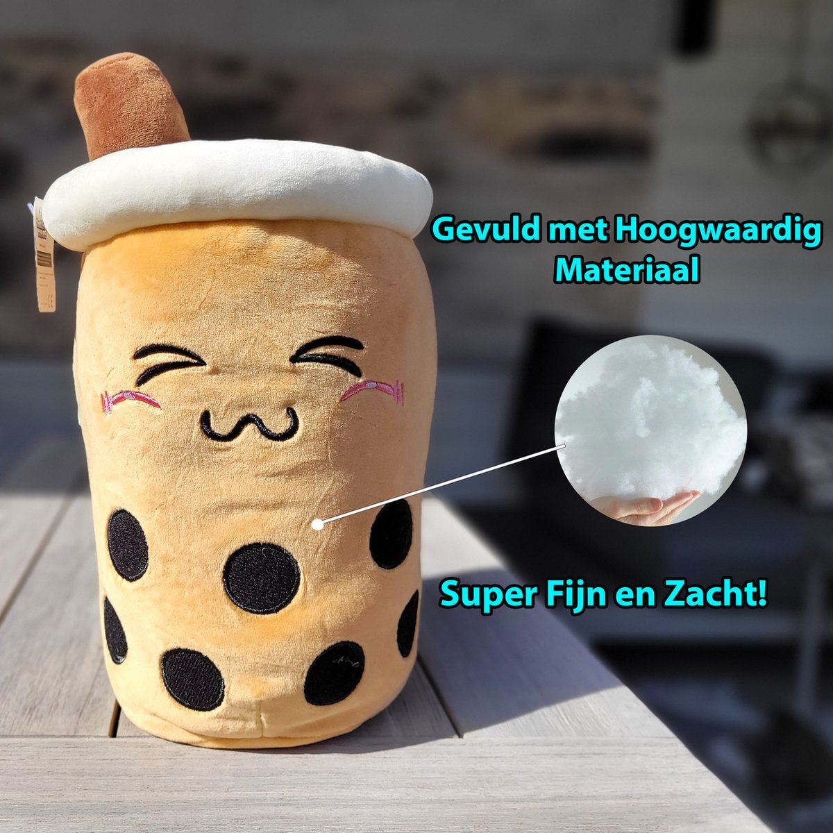Grote Bubble Tea Knuffel - Roze Eenhorn 50cm