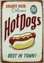 Wandbord - Enjoy Our Delicious Hotdogs