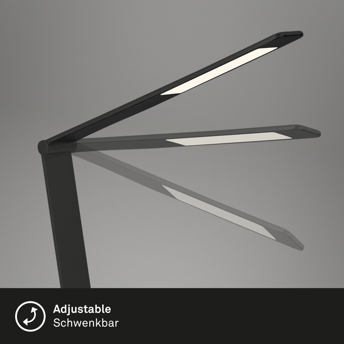 BRILONER - LED tafellamp verstelbaar draaibaar bureaulamp touch kleurtemperatuur instelbaar dimbaar 6W zwart thumbnail 8