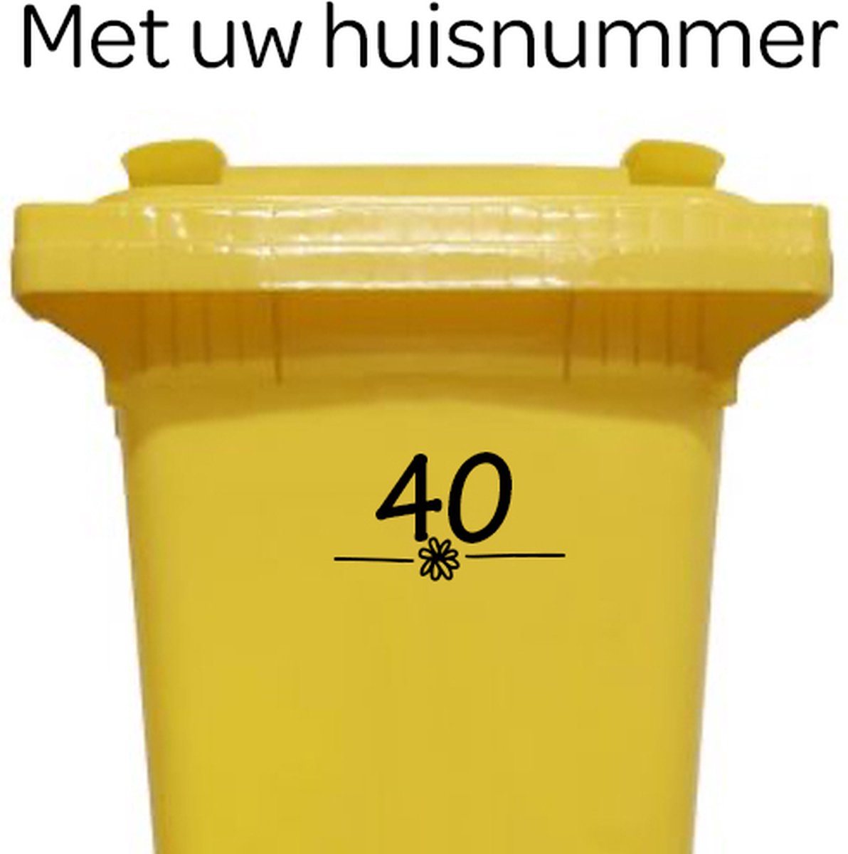 Klikosticker - met uw huisnummer - zwart - weerbestendig - brievenbussticker - containersticker - 14 cm x 21 cm