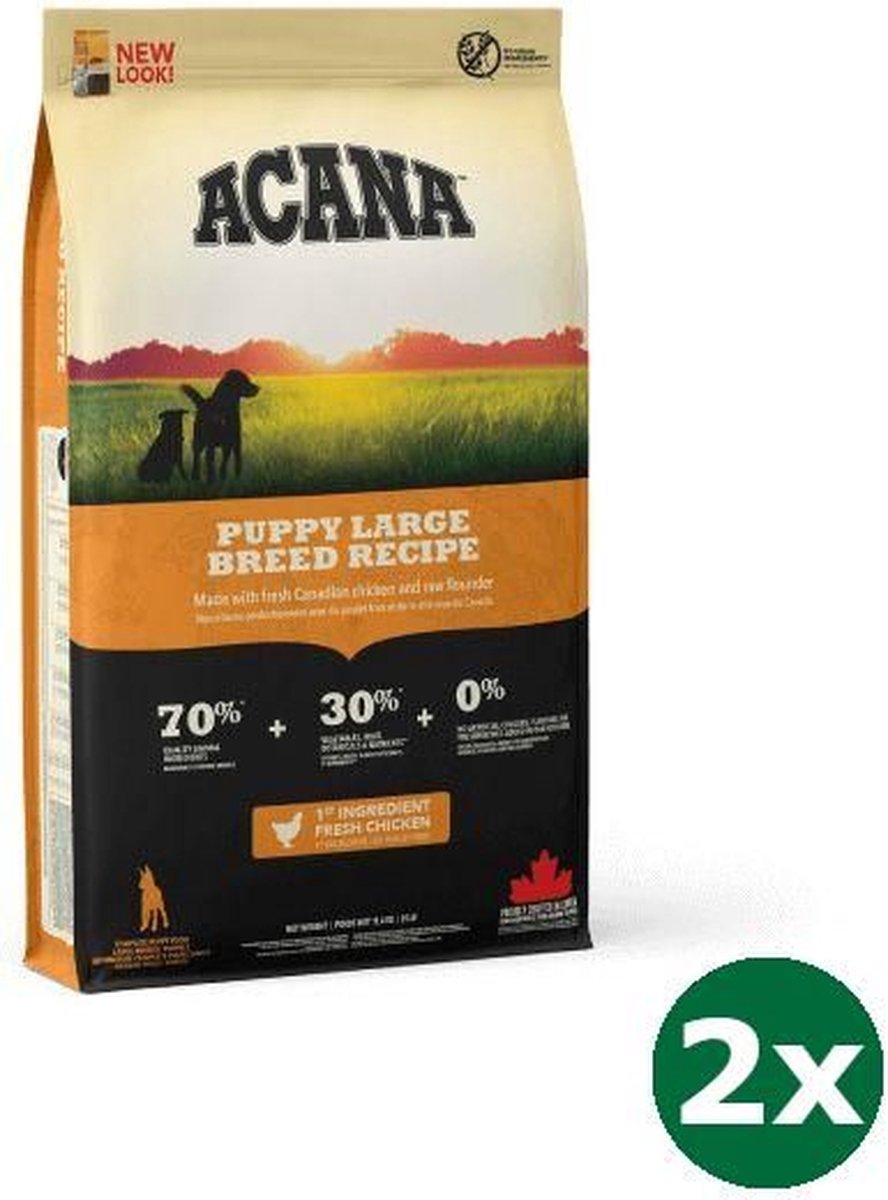 2x17 kg Acana dog puppy large breed hondenvoer
