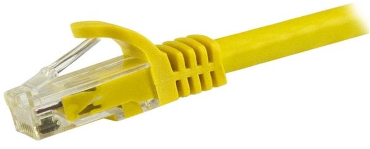 StarTech.com 15m CAT6 Ethernet Cable, 10 Gigabit Snagless RJ45 650MHz 100W PoE Patch Cord, CAT 6 10GbE UTP Network Cable wStrain Relief, Yellow, Fluke