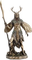 Elf druide ailé celtique avec bois et bâton - Veronese Design - (hxlxdx) environ 26cm x 14cm x 8cm