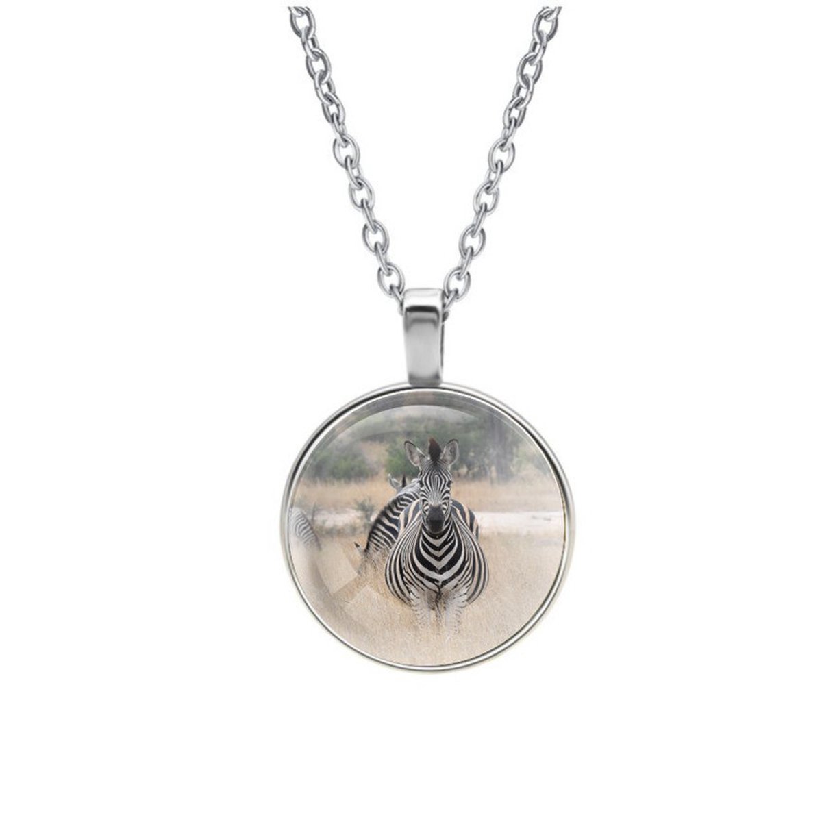 Ketting Glas - Zebra
