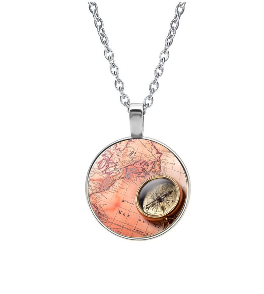 Ketting Glas - Kompas