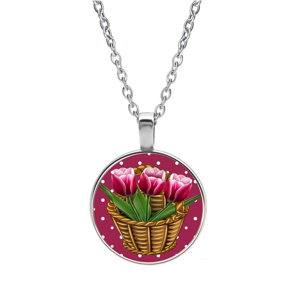 Ketting Glas - Tulpen