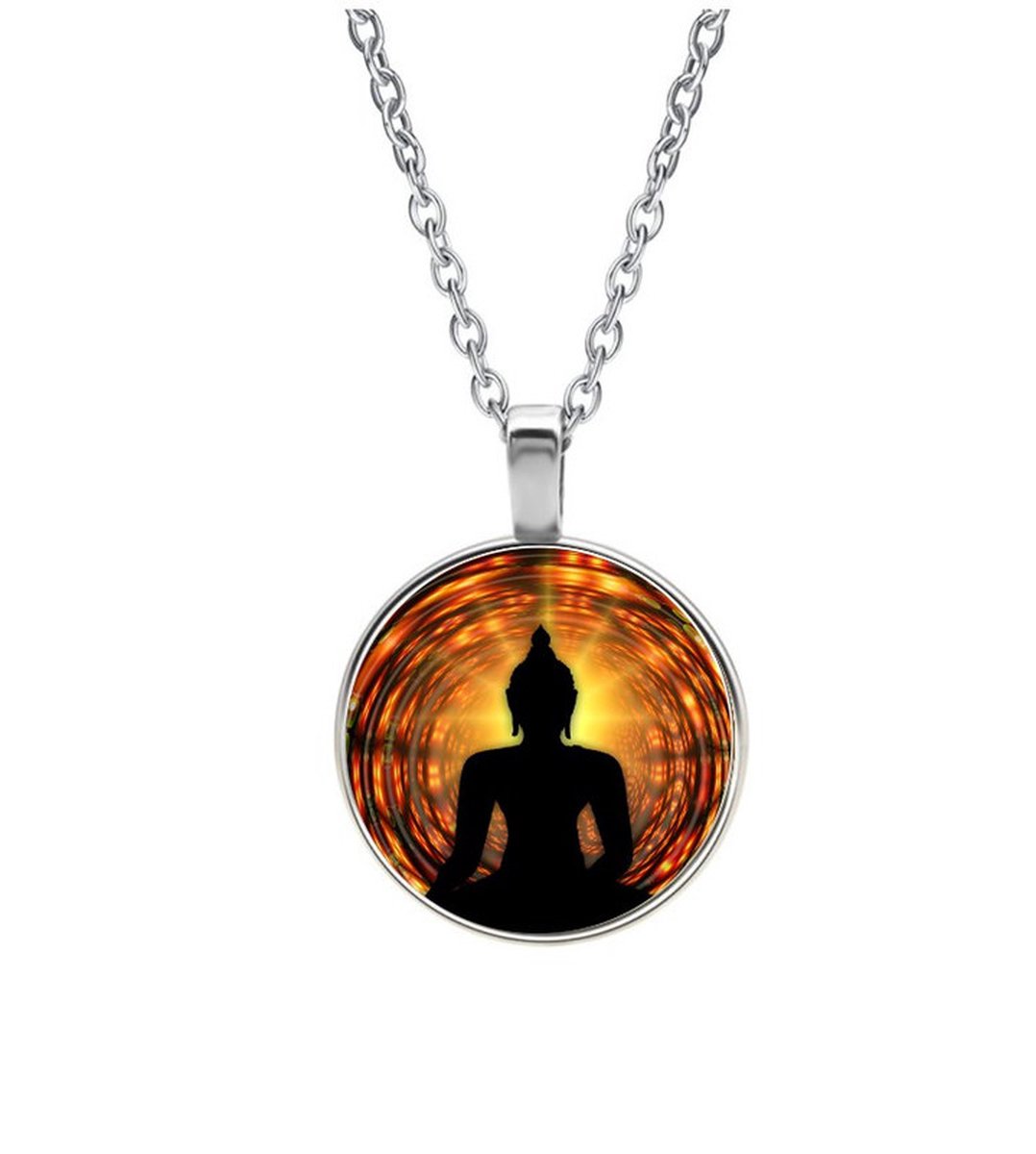 Ketting Glas - Buddha