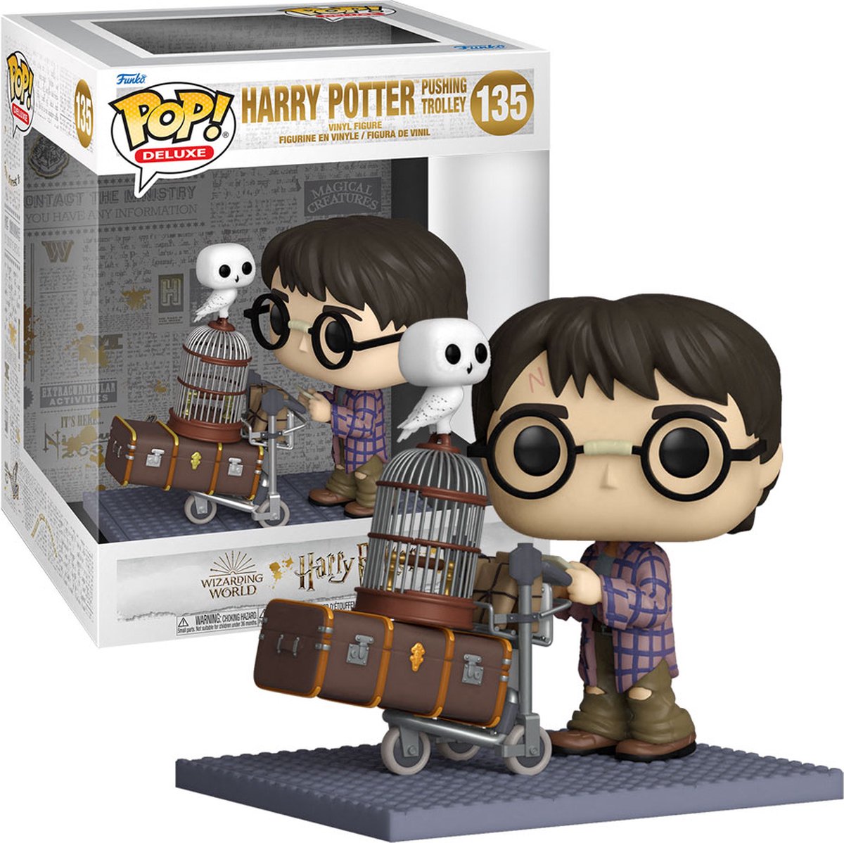 Funko Pop! Deluxe Harry Potter – Harry Con Carrito De Hogwarts, Figura De Vinilo Coleccionable 9.5 Cm