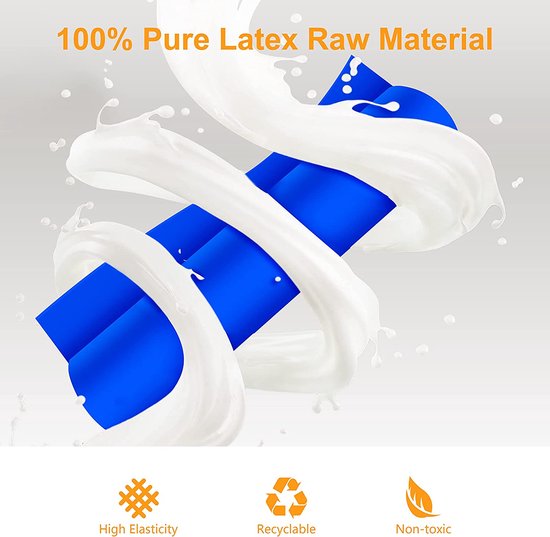 Gritin Resistance Bands, [Set of 3] SkinFriendly Exercise Bands