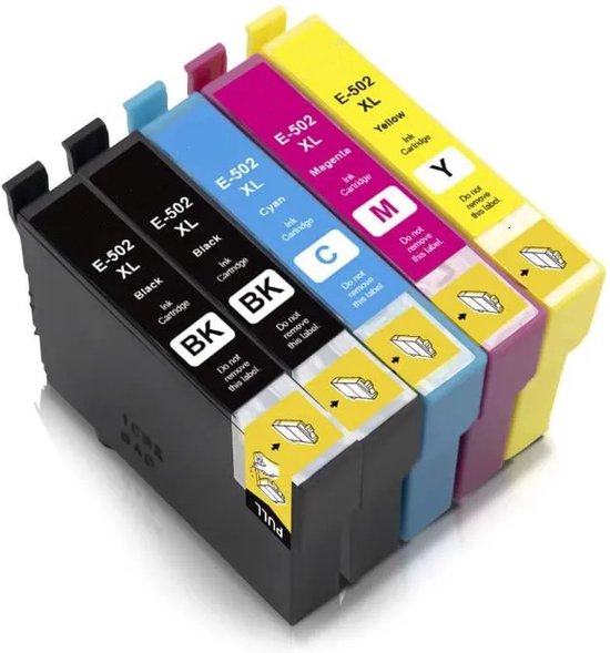IPEXNL geschikt voor Epson inktcartridges voor Epson 502XL, Epson 502 XL, Epson 502 multipack van 5 kleuren geschikt voor o.a. printers Epson Expression Home XP-5100 , XP-5105, Epson WorkForce WF-2860 DWF , WF-2865 DWF