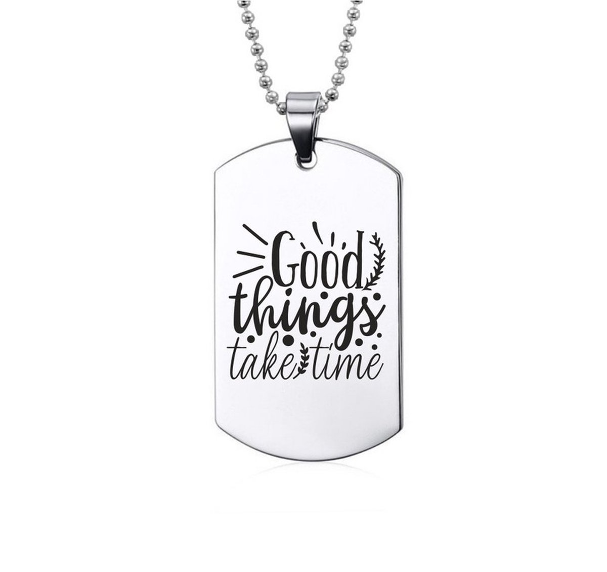 Ketting RVS - Good Things Take Time