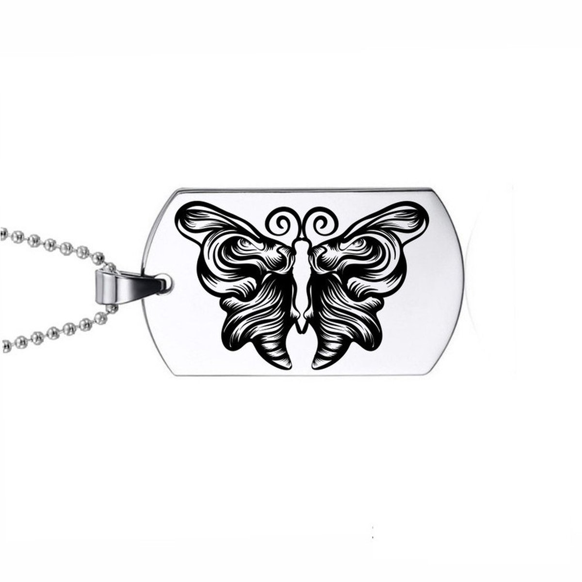 Ketting RVS - Vlinder