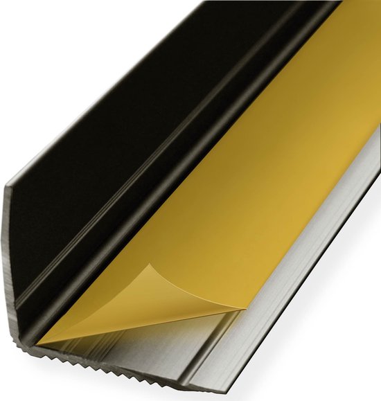 Küberit - Trapneusprofiel 845 - 14x43mm - tbv 2-3mm PVC - Zwart - per
