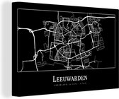 Peinture sur toile Plan de la ville - Leeuwarden - Plan - Plan d'étage - 60x40 cm - Décoration murale