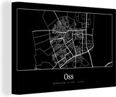 Tableau sur toile Oss - Carte - Plan de ville - Carte - 90x60 cm - Décoration murale