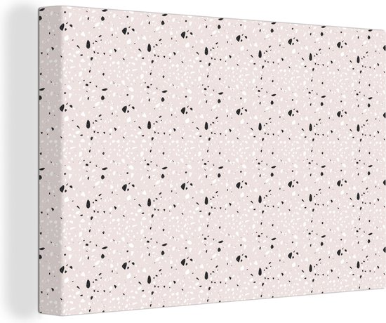 Canvas Schilderij Patroon - Terazzo - Structuur - 30x20 cm - Wanddecoratie