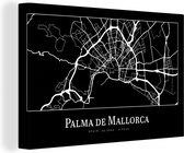 Canvas Schilderij Plattegrond - Stadskaart - Palma de Mallorca - Kaart - 90x60 cm - Wanddecoratie