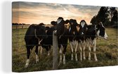 Tableau sur toile Animaux - Vache - Vaches - 160x80 cm - Décoration murale
