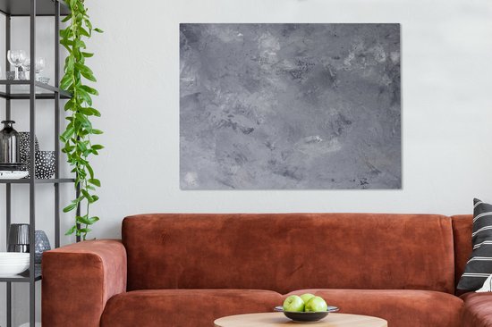 Canvas schilderij 120x90 cm - Wanddecoratie Leisteen - Beton - Retro - Structuren - Grijs - Rustiek - Muurdecoratie woonkamer - Slaapkamer decoratie - Kamer accessoires - Schilderijen op canvas