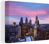 Canvas Schilderij Steden - Skyline - Verenigde Staten - 40x30 cm - Wanddecoratie