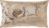AVA - Sierkussen velvet Pumice Stone 30x50 cm - beige - Inclusief binnenkussen