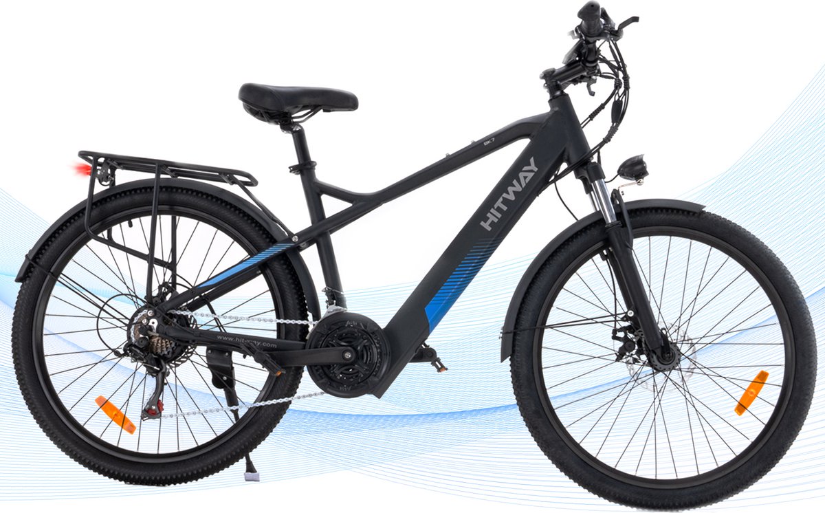 Hitway Elektrische Fiets | Krachtige 36V 11.2Ah 250W Elektrische fiets | Shi o 21 versnellingen | Elektrische mountainbike-BK7