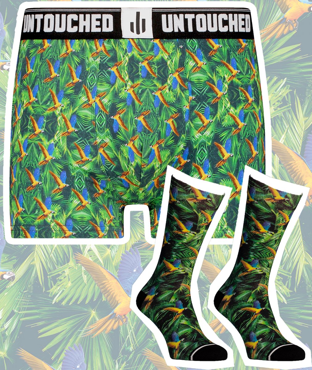 Untouched boxershort heren - heren ondergoed boxershorts - cadeau voor man - duurzaam - Macaw M Sokken 39 42