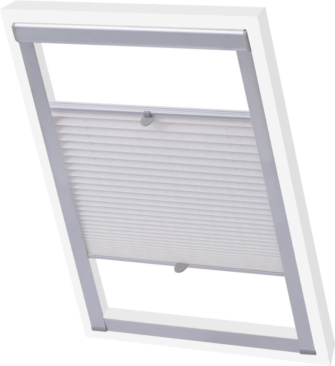 Decoways - Rolgordijn geplooid wit M04/304