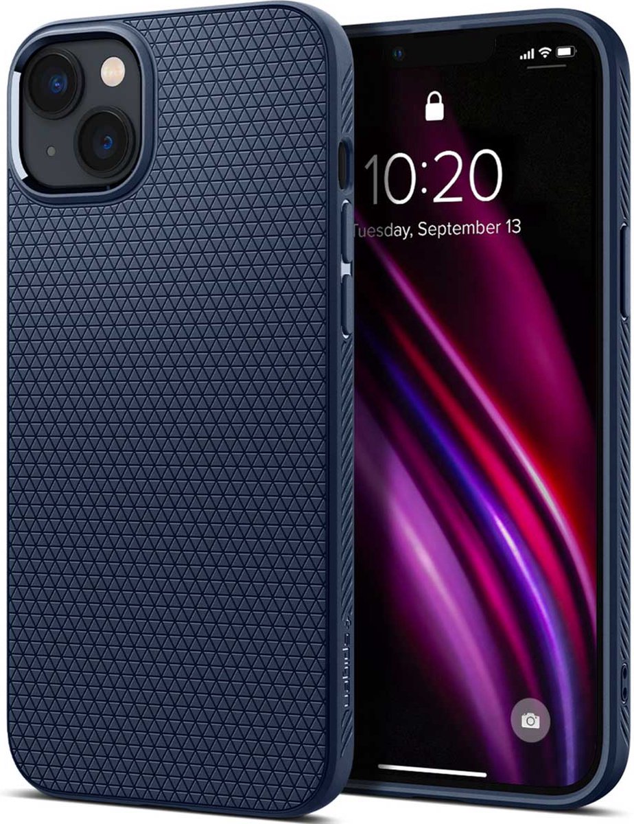 Spigen Liquid Air Hoesje Geschikt voor Apple iPhone 14 Plus Back Cover Blauw