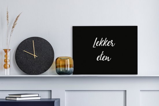 Peinture sur toile Citations - Nourriture - Dictons - Bonne nourriture - 40x30 cm - Décoration murale