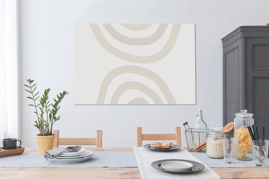 Toile Peinture Arc-en-Ciel - Pastel - Design - Abstrait - 120x80 cm - Décoration murale