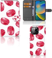 Magnétique Etui Housse pour iPhone 14 Pro Max Portefeuille Macarons Roses