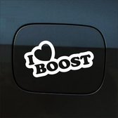 Bumpersticker - I Love Boost - 10 X 20 - Wit
