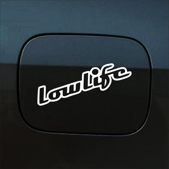 Bumpersticker - Lowlife - 6,3 X 22,1 - Wit | bol