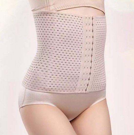 Waist trainer - Afslank corset - Body shaper corset - Shapewear dames - Beige - Merkloos