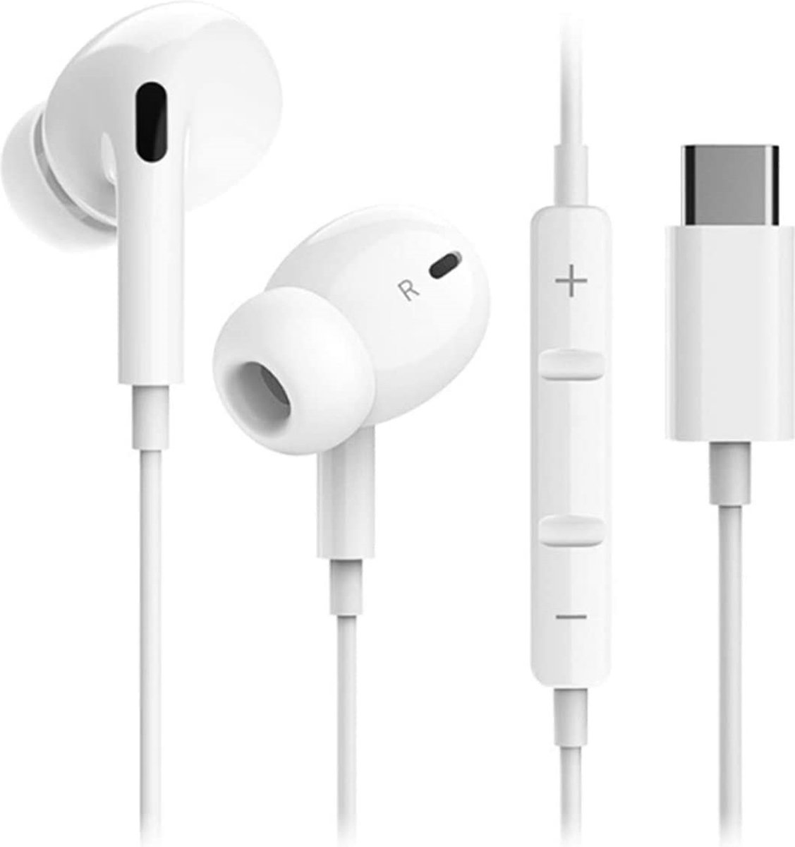 USB-C In-Ear oordoppen met DAC ondersteuning - Extra Bass - Bedrade Oortjes USB C met microfoon - Geschikt voor o.a iPad Pro / S21/S20 etc