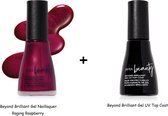 Jafra - Gel - Nagellak - Duo -  Raging Raspberry -  & - UV - Top Coat