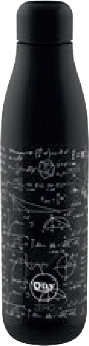 Quy Cup - 500ml Thermosfles “Einstein” Purper 12 uur heet 24 uur koud herbruikbaar RVS fles (304)