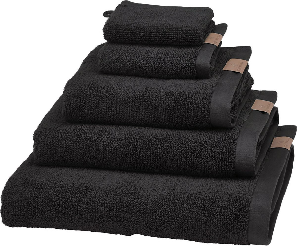 Handdoek Oslo Black | 70 x 130 cm | Zwart | Katoen