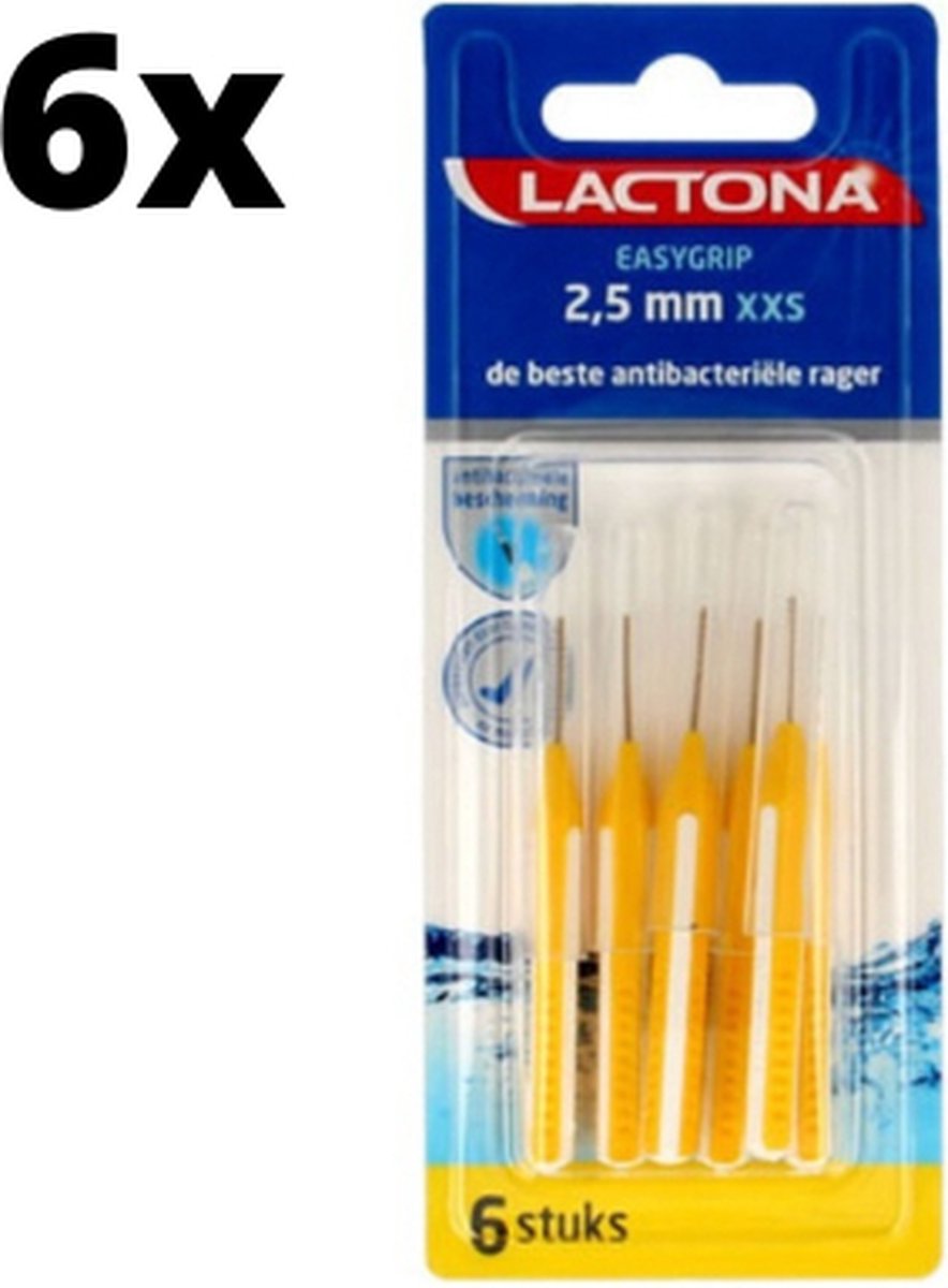 Goedkoopste Lactona Ragers EasyGrip Recht XXS 2.5mm Geel - 6 x 6 stuks - Voordeelverpakking