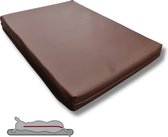 Topmast Support Plus - Orthopedisch Hondenkussen - 125 x 90 x 10 cm - Hondenbed - Bruin - Hondensofa - Hondenmand - Leatherlook Hondenmatras