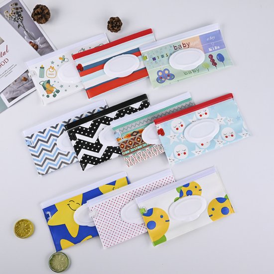Billendoekjes houder - Vochtige tissuehouder -Natte doekjes houder - Dispenser - Wipe box - Billendoekjesdoos - Vochtig toiletpapier houder - Geschikt voor make up doekjes, reinigingsdoekjes - Baby cadeau - Kraamcadeau - Roze stippen — afbeelding 4