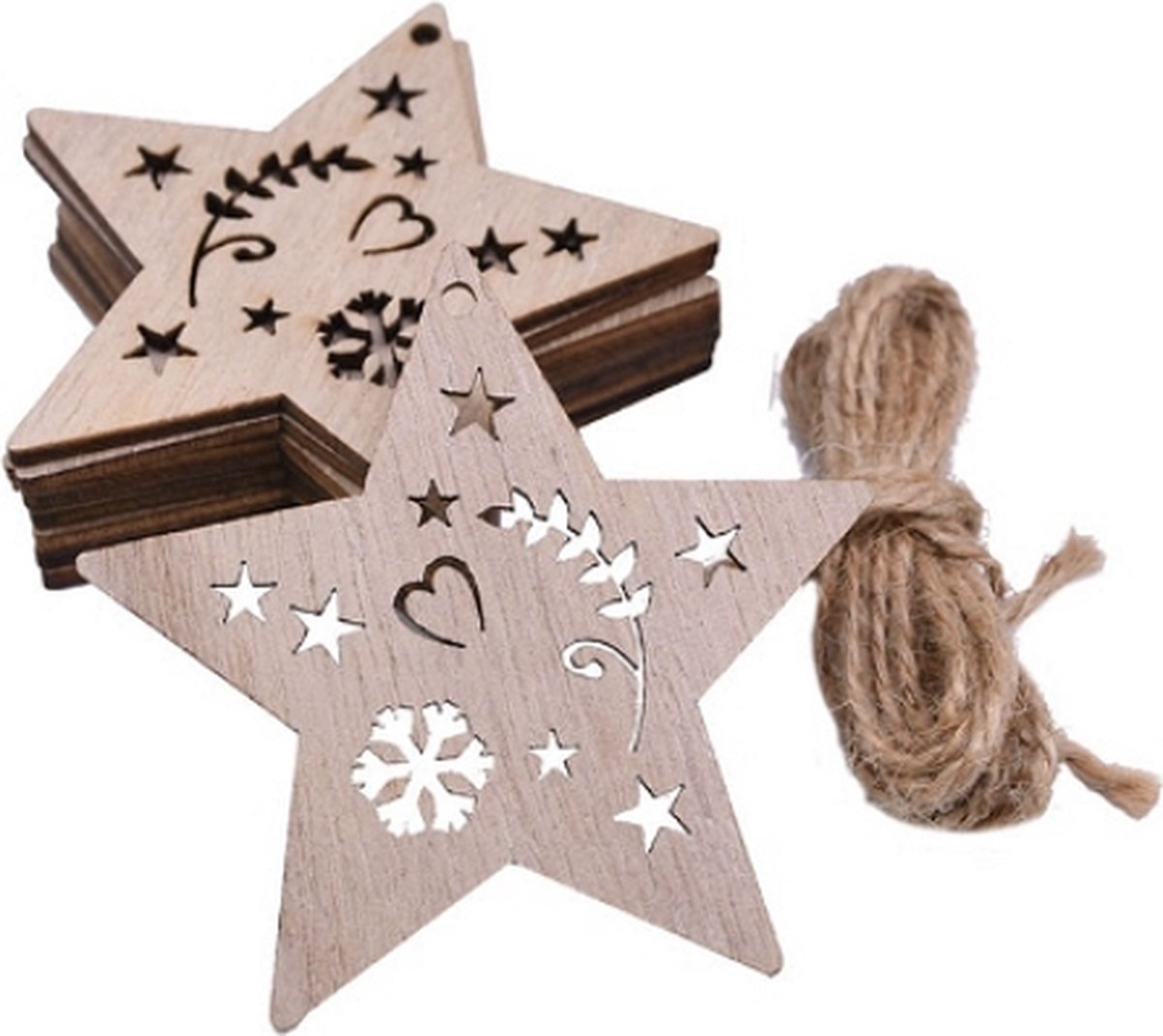 Decoratie Hanger Mobiel Houten Sterren & Koord 33cm 1stuks OP IS OP Krabbendam Kadoverpakking Decoratie Hanger Mobiel Houten Sterren & Koord 33cm 1stuks OP IS OP Krabbendam Kadoverpakking