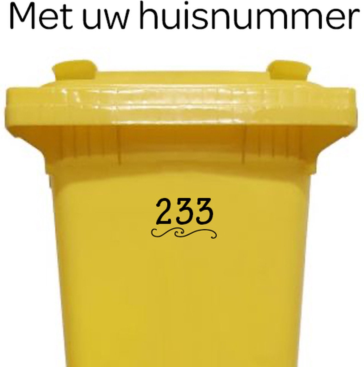 Klikosticker - met uw huisnummer - zwart - weerbestendig - brievenbussticker - containersticker - 9 cm x 14 cm