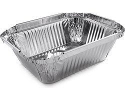 Aluminiumbakjes met deksel 100 st