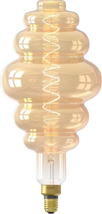 Calex Paris XXL Or - Ampoule LED E27 - Source Lumineuse Filament Dimmable - 6W - Lumière Wit Chaud