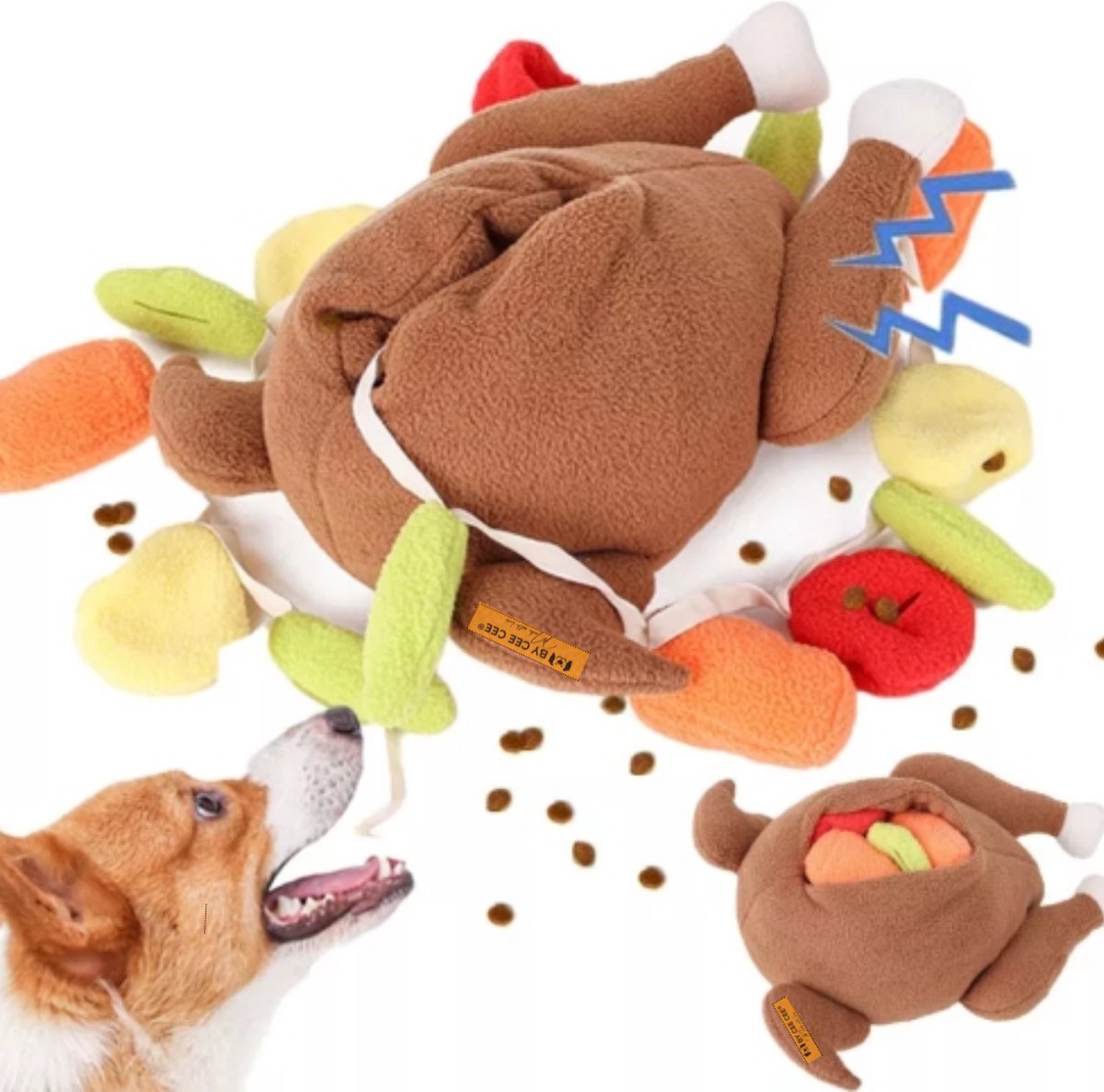 Snuffelmat Hond - Denkspel Hond - Honden Speelgoed - Hondenspel - Kalkoen