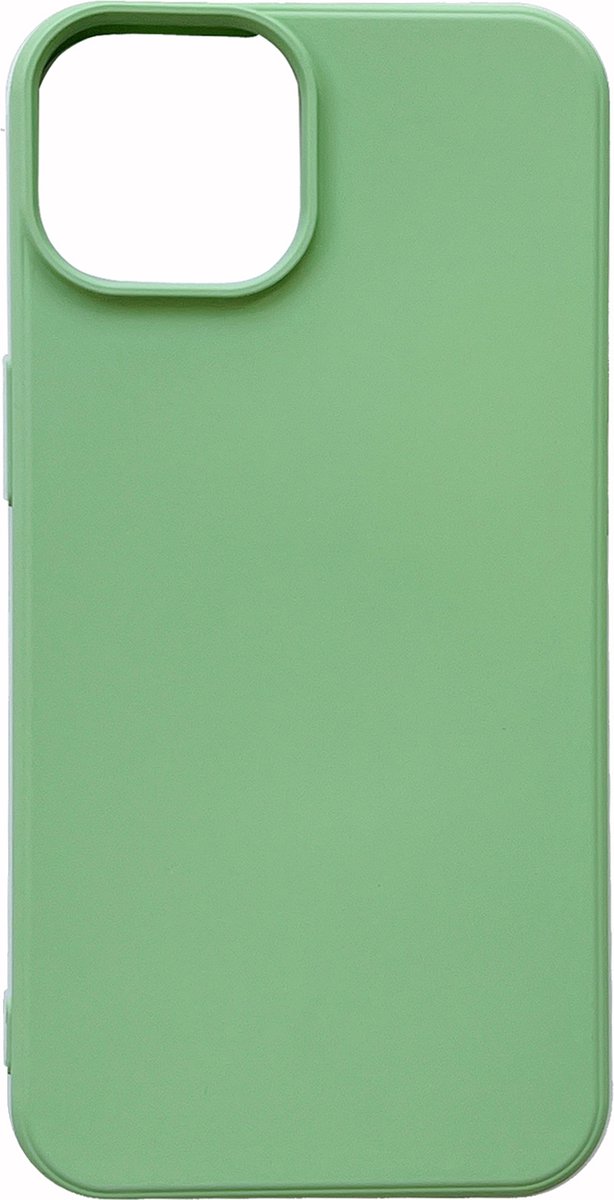 Casemania Hoesje Geschikt voor Apple iPhone 14 - Groen - Microfiber Siliconen Back Cover