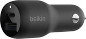 Belkin BOOST CHARGE 37w - 25w USB-C + 12w USB-A PD PPS Dual Autolader, zwart – Snelladen