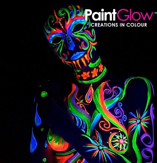 PaintGlow - UV Face & Body paint - Blacklight verf - Festival make up ...